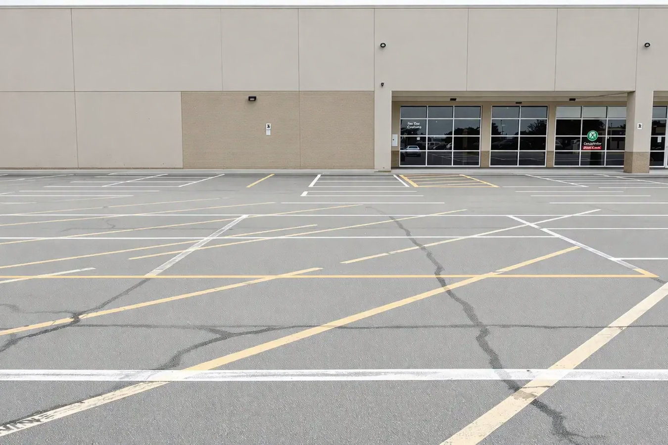 Concrete parking lot building in Simi Valley, CA